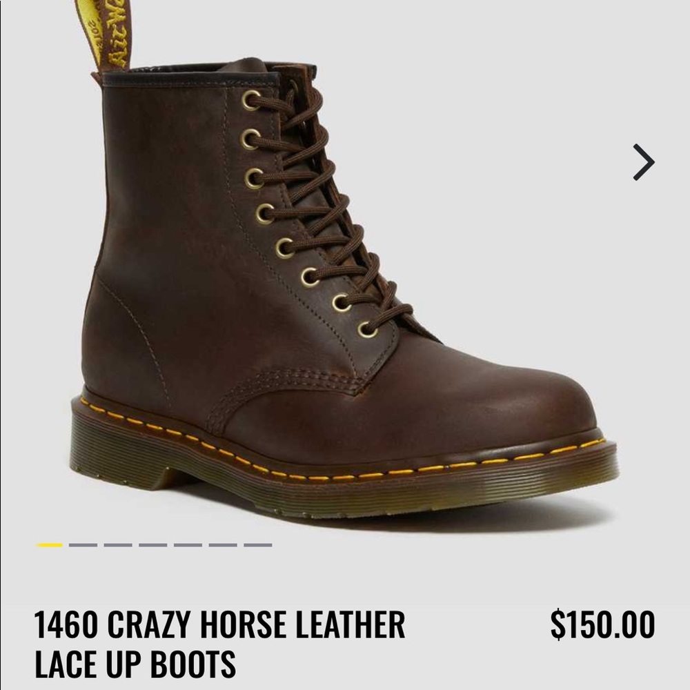 Doc Martens’s- 1460 CRAZY HORSE LEATHER LACE UP BOOTS
